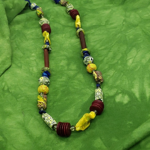 Handmade Polymer Clay Beaded Necklace - Picture 5 of 11